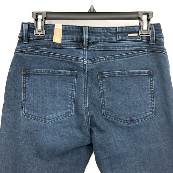 PRANA Women's Buxton Jeans Size 2/26 Deep Blue Stretch Mid-Rise Boyfriend NWT - Picture 6 of 11